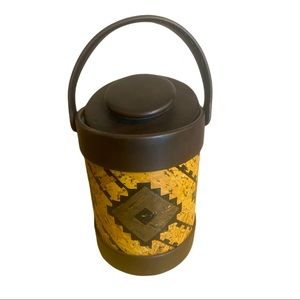 Vintage Elmar Mfg. Ice Bucket Cork Leather Mid-Century Modern Drink Container